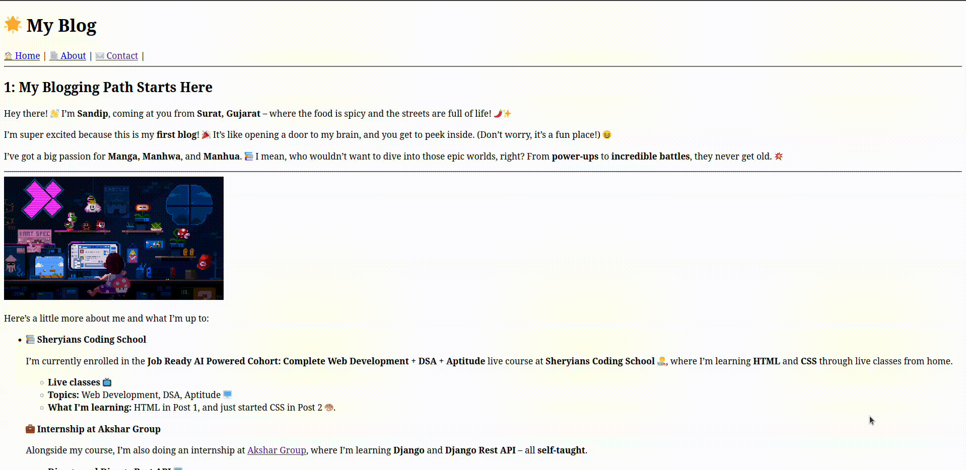 Blog Website Preview