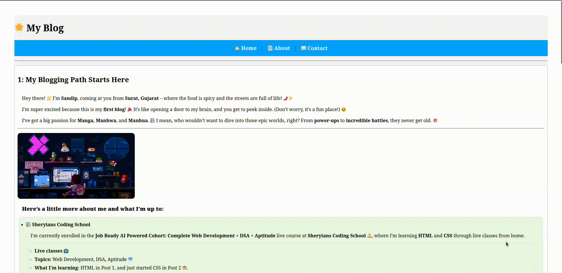 CSS Styled Blog Preview